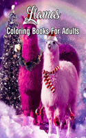 Llama Coloring Books For Adults: 50 Beautiful Llama Stress Relieving Design For Adults Relaxation Mindfulness Coloring Books For Adults