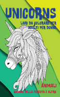 Libri da colorare per adulti per donne - Animali della foresta e altro - Animali - Unicorns
