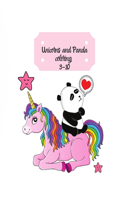 Unicorns and Panda coloring 3-10