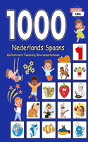 1000 Nederlands Spaans Geïllustreerd Tweetalig Woordenschatboek (Zwart-Wit Editie): Dutch Spanish Language Learning