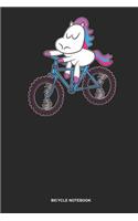 Bicycle Notebook: Lined Log Book For Biker: Mountain Bike Journal Riding Unicorn Gift