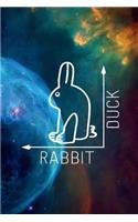 Rabbit-Duck: 6x9 120-page lined and blank notebook journal notepad scribble book diary workbook for philosophers