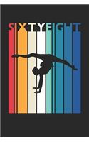 Gymnastics Notebook for 68 Year Old Women and Men - Vintage Gymnastics Journal - 68th Birthday Gift for Gymnast Diary