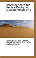 Jahresberichte Fur Neuere Deutsche Literaturgeschichte