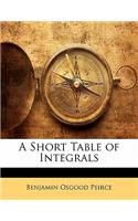 A Short Table of Integrals
