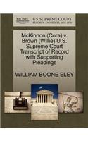 McKinnon (Cora) V. Brown (Willie) U.S. Supreme Court Transcript of Record with Supporting Pleadings