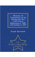 Memoirs of Transactions at Sea During the War with France
