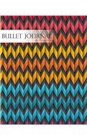 Bullet Journal Notebook Dotted Grid, Graph Grid-Lined Paper, Large, 8x10,150 Pages: Colorful Zig Zag Modern Background Covers: Master Journaling with Bullet Guide System Professional Journal