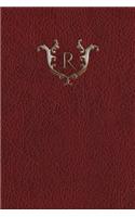 Monogram "R" Notebook: (18 Monogram Red 150 Lined)