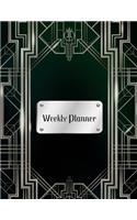 Art Deco Weekly Planner: With Habit Tracker, Phone Book and Password Log