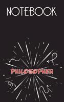 PHILOSOPHER Notebook, Simple Design: Notebook /Journal Gift, Simple Cover Design,100 pages, 6x9, Soft cover, Mate Finish