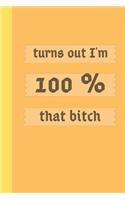 turns out I'm 100% that bitch