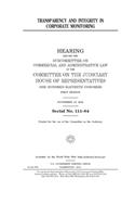 Transparency and integrity in corporate monitoring