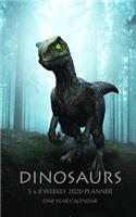 Dinosaurs 5 x 8 Weekly 2020 Planner: One Year Calendar