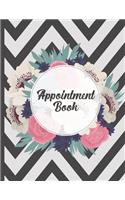 Appointment Book: Featuring daily weekly calendar with 15 minute hourly intervals (7am-9pm) for scheduling, Hair Stylists, Salons, and Nail Salons. (pattern floral)