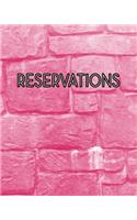 Reservations: Pink Bricks - Reservation Book For Restaurant - Guest Booking Diary - Hostess Table Log Journal - Logbook for Restaurant