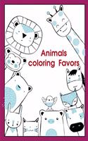 Animals coloring Favors: A Cute Animals Coloring Pages for Stress Relief & Relaxation(2 Education Kids)