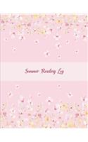 Summer Reading Log: Pink Color Blossom Floral, Reading Log Gifts For Book Lovers Large Print 8.5" x 11" Reading Log Journal With Summary
