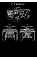 ATV 4-Wheeler: Journal - Fort Wheeler Log - All Terrain Vehicle Gift (Blank Lined Notebook)