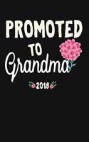 Promoted To Grandma 2018: Funny First Time Future Grandma Gifts. Cute Unique Baby Shower Gifts For Grandma. Grandma-to-be Notebook Journal