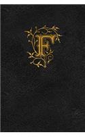 Old English Monogram Journal - Letter F