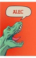 Alec: Personalized Dino Journal, Notebook, Diary 120 Pages of Lined Paper 6x9