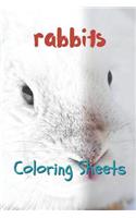 Rabbit Coloring Sheets: 30 Rabbit Drawings, Coloring Sheets Adults Relaxation, Coloring Book for Kids, for Girls, Volume 3