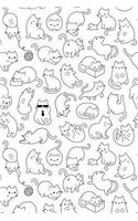 Bullet Journal Notebook for Cat Lovers Fun Cat Pattern 12