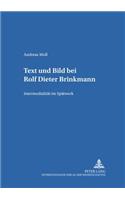 Text Und Bild Bei Rolf Dieter Brinkmann