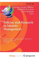 Policies and Research in Identity Management
