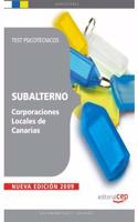 Subalterno Corporaciones Locales de Canarias. Test Psicotecnicos