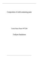 Composition of solid-containing paste
