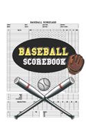 Baseball Scorebook: 120 Pages Baseball Score Record Keeper Book, Baseball Scoring book
