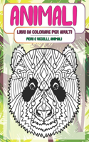 Libri da colorare per adulti - Fiori e uccelli, animali - Animali