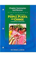 Holt Eastern Hemisphere People, Places, and Change Chapter Summaries and Review: An Introduction to World Studies