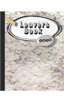 Leavers book: Yearbook, autograph and memory book for end of year celebrations and memories for school leavers - Cream gold silver and black marble effect cover d