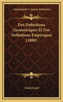 Des Definitions Geometriques Et Des Definitions Empiriques (1888)