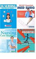 Nursing Student Book Collection (Cheat Sheet, Priorities, MedSurg, Case Studies)