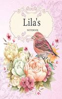 Lila's Notebook: Premium Personalized Ruled Notebooks Journals for Women and Teen Girls