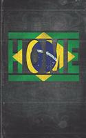 Home: Brazil Flag Personalized Retro Gift for Brazilian Retired Coworker Friend Party Undated Planner Daily Weekly Monthly Calendar Organizer Journal