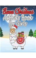 Llama Christmas Activity Book For Girls