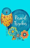Period Tracker: Menstruation Journal - 4 Year Monthly Calendar - Monitor PMS Log Book - Menstrual Cycle Tracker For Girls & Women - Bird Cover
