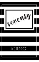 Black And White Striped Notebook