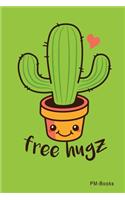 Free Hugz: Gepunktetes A5 Notizbuch oder Heft für Schüler, Studenten und Erwachsene