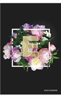 E 2020 Planner: Weekly + Monthly View - Alphabet Monogram Letter - 6x9 in - 2020 Calendar Organizer with Bonus Dotted Grid Pages + Inspirational Quotes + To-Do List(5 Personalized Planners)