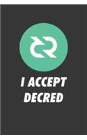 I Accept Decred Notebook