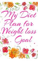 My Diet Plan for Weight Loss Goal