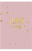 Hilda: Personalized Journal to Write In - Rose Gold Line Journal