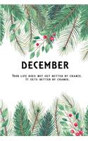 Bullet Journal " Your life does not get betterby chance. It gets better by change. ": Recipes Notebook/Journal Gift 120 page, Lined, 6x9 (15.2 x 22.9 cm)