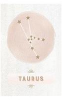 Taurus: Zodiac Journal with Pink Constellation Painting Cover(2 Watercolor Zodiac Gifts)